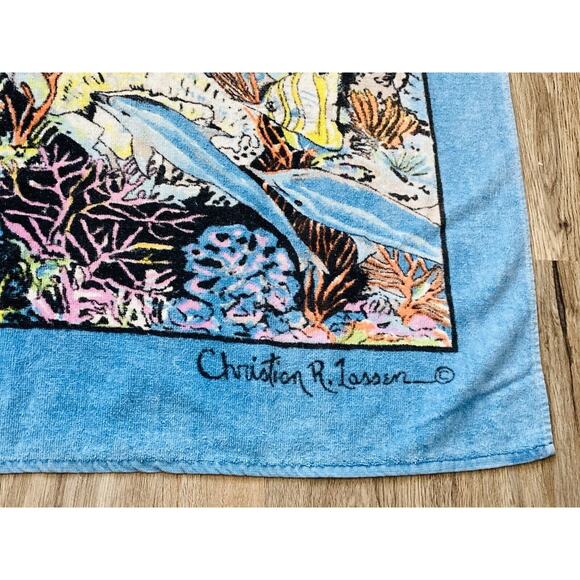 SAAB Beach Towel Ocean waterfall Hawaii By Christian Lassen Kona Made Colombia - Picture 2 of 10